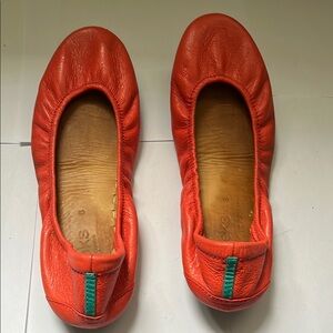 Tieks Red Leather Ballet Flats